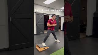 Lateral slant board squat [upl. by Retsev]