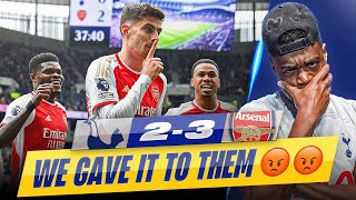 IM SEETHING 🤬 Tottenham 23 Arsenal EXPRESSIONS REACTS [upl. by Lundin365]