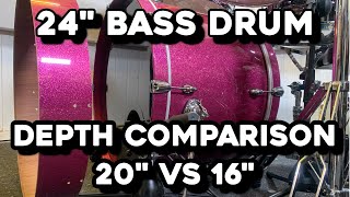 Bass Drum Depth Multi Mic Comparison 24“x20“  24“x16“ [upl. by Bahr]