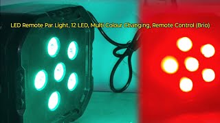 LED Remote Par Light 12 LED Multi Colour Changing Remote Control Brio light electrical viral [upl. by Becket]