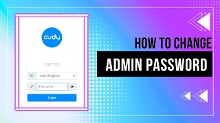 How To Change Cudy 1200 Admin Password  Cudy admin set up  Cudy router set up [upl. by Danialah905]