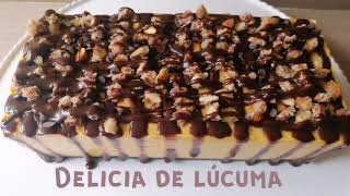 DELICIA DE LUCUMA con GALLETA OREO SIN HORNO Y SUPER Fácil  POSTRES CON LUCUMA [upl. by Leiahtan444]