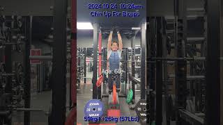 Chin Up For Biceps BW 26kg × 5 Reps Daily SHORT Strength Training motivation ChinUp 2024 10 24 [upl. by Anomar]