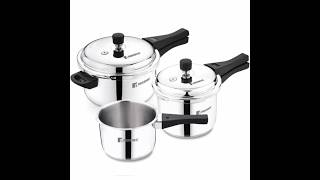 5L3L2LStainless SteelBergner SorrentoTriply BaseHeavy ampInduction Bottomcookerpressurecooker [upl. by Ytinirt]