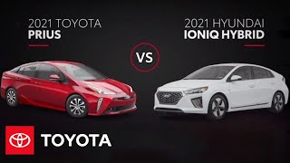 2021 Toyota Prius vs 2021 Hyundai Ioniq Hybrid  Toyota [upl. by Wohlen437]