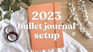 starting a NEW BULLET JOURNAL 🧸✨ 2023 bullet journal setup [upl. by Sou]