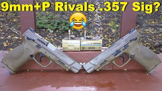 😂9mmP Rivals 357 Sig🤣🤨 Federal HST 9mmP VS Federal HST 357 Sig Fair Ballistic Gel Test [upl. by Pooley]