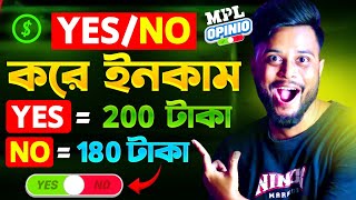 YESNO করে ₹500 টাকা ইনকাম 💸 Online Job at Home  MPL Opinio Game Khele Paise Kamaye  Earn Money [upl. by Poree]