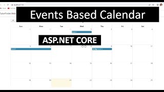 Display Full Month Calendar in ASPNET CORE [upl. by Chema]