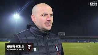 Alfreton Town 11 Salford City  Bernard Morley postmatch interview [upl. by Atilrep]