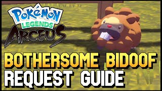 Pokemon Legends Arceus  Bothersome Bidoof  Bidoof Locations Request Guide [upl. by Townshend897]