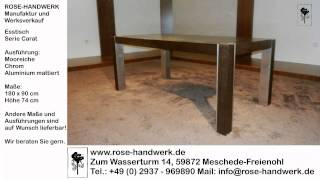 Esstisch Carat Holz Mooreiche Metall Chrom Alu matt [upl. by Nobel]