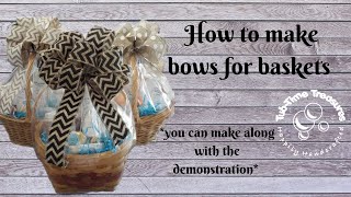 How to make bows for baskets  makealong to practice [upl. by Atiuqcir486]