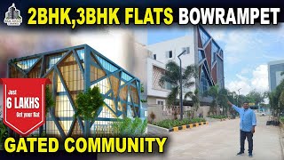 Bowrampet 2bhk 3bhk Flats Sale  Pragathi NagarBachupally Road  Gated Community 2bhk bowrampet [upl. by Airdnola936]