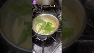 Basil Parmesan Soup 😋 parmesan basil soup youtubeshorts foodshorts [upl. by Eisenstark]