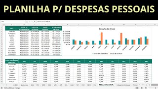 PLANILHA DE CONTROLE DE DESPESAS PESSOAIS [upl. by Yrannav]