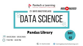 Day 02  Pandas Library  Data Science Masterclass  Pantech elearning [upl. by Chalmer]