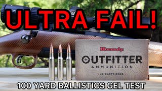 308 Winchester Hornady Outfitter CX Ballistics Gel Ammo Test [upl. by Ellata789]