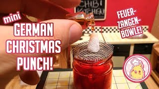 Miniature Cooking Classic German Christmas Punch quotFeuerzangenbowlequot Fire punch [upl. by Relyuc]