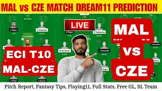 MAL vs CZE Dream11 MAL vs CZE Dream11 Prediction MAL vs CZE Dream11 Team ECI MaltaCzechia T10 [upl. by Trilby626]