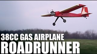 Flite Test  The Roadrunner  38cc Gas Airplane [upl. by Lapo]