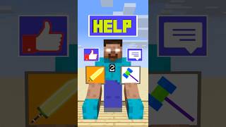 Help Herobrine Choose and Split the Bedrock minecraft shorts [upl. by Nosylla]