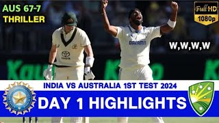 IND vs AUS Test Highlights 2024India vs Australia Test Match 2024 Highlights of Today Cricket Match [upl. by Westbrooke]