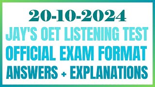 OET LISTENING TEST 20102024 oet oetexam oetnursing oetlisteningtest [upl. by Arissa]