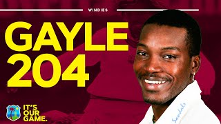 👏 Test Match Double Hundred  Chris Gayle Hits Stunning 204  West Indies Cricket [upl. by Kiah]