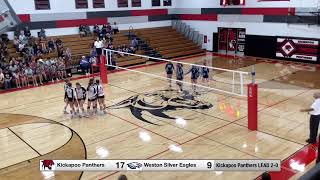 91224 Kickapoo vs Weston Varsity Volleyball [upl. by Heyde553]