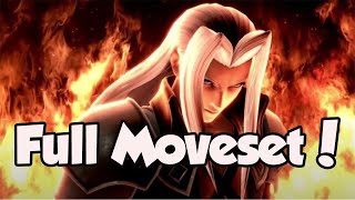 ALL OF SEPHIROTHS MOVES Sephiroth Analysis [upl. by Yvonner]