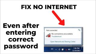 Internet not connecting after entering correct password FIXED [upl. by Anyt]