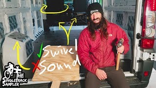 SWIVEL SEATS ARE AWESOME And Pretty Easy  Singletrack Sampler Van Build Ep1 [upl. by Purcell]