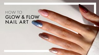 ANNY  HOW TO Glow and Flow Nail Art [upl. by Dranoc929]