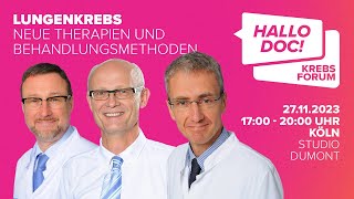 HALLO DOC Forum Lungenkrebs  Neue Therapieansätze und Heilungschancen für Krebspatienten [upl. by Elwood]