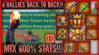 lords mobile  1900 TITAN COUNTERS 6 RALLIES BACK TO BACK 122M TROOPS THE GAME IS INSANE [upl. by Nosde]