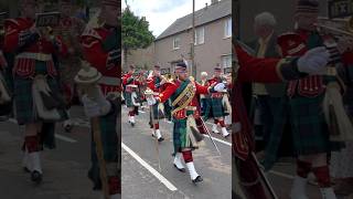 drummajor leads Band of the royalregimentofscotland march during 2024 Linlithgow Marches shorts [upl. by Nedaj]