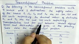 Lec34 Transshipment Problem In Hindi  Example and solutions  In Operation Research [upl. by Naitirb812]