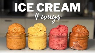 HEALTHY HOMEMADE ICE CREAM » 4 Easy GuiltFree Recipes  No Ice Cream Machine DairyFree [upl. by Kiona]