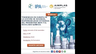 Webinar AIMPLAS  IPA [upl. by Papotto]