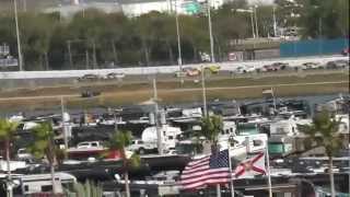 Daytona Drive 4COPD 300 Kyle Larson Crashes into Catchfence Live Homevideo [upl. by Akahc]