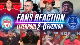 LIVERPOOL FANS REACTION TO LIVERPOOL 20 EVERTON  PREMIER LEAGUE [upl. by Acirtap]