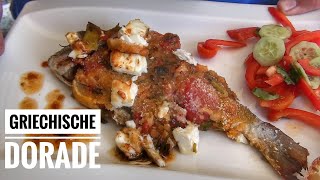 37 Dorade mit Feta auf griechische Art vom Holzkohlegrill  so machts der Grieche auch [upl. by Kcerb701]