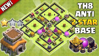 New Town hall 8Th8 Base  Town hall 8Th8 FarmingTrophyPushing  New Coc Th8 Base Link 2024 [upl. by Clawson144]