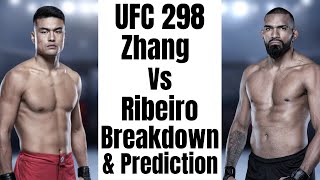 UFC 298 Mingyang Zhang Vs Brendson Ribeiro Prediction And Breakdown [upl. by Giefer]