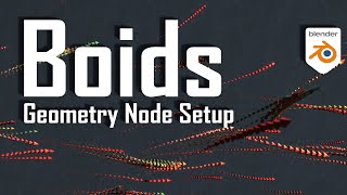 Boids Simulation  Blender Geometry Nodes [upl. by Bonnell674]