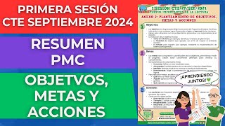 CEAA Objetivos Metas y Acciones del Programa de Mejora Continua Primera Sesión CTE Septiembre 2024 [upl. by Nylrahc798]