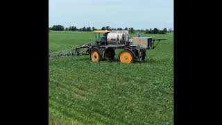 Hagie STS12 Spraying Soybeans [upl. by Dewie]