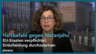 ZDFKorrespondentin Schaefers zum Haftbefehl gegen Netanyahu [upl. by Lim]