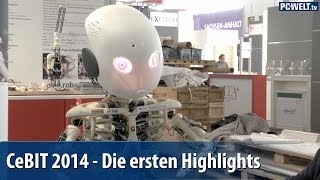 CeBIT 2014  Die ersten Highlights der Messe  deutsch  german [upl. by Atiuqrehs]